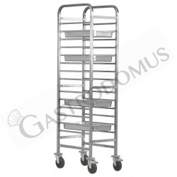 Tablettwagen/Gastronormwagen, 14 GN 1/1 Bleche, B 460 mm x T 620 mm x H 1820 mm