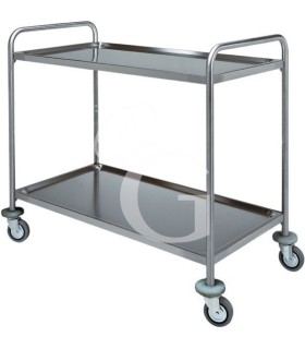 Servierwagen – Edelstahl – Rohrgestell – B 900 mm x T 600 mm x H 940 mm