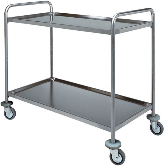 Servicewagen – Edelstahl – Rohrstruktur – B 1000 mm x T 700 mm x H 940 mm