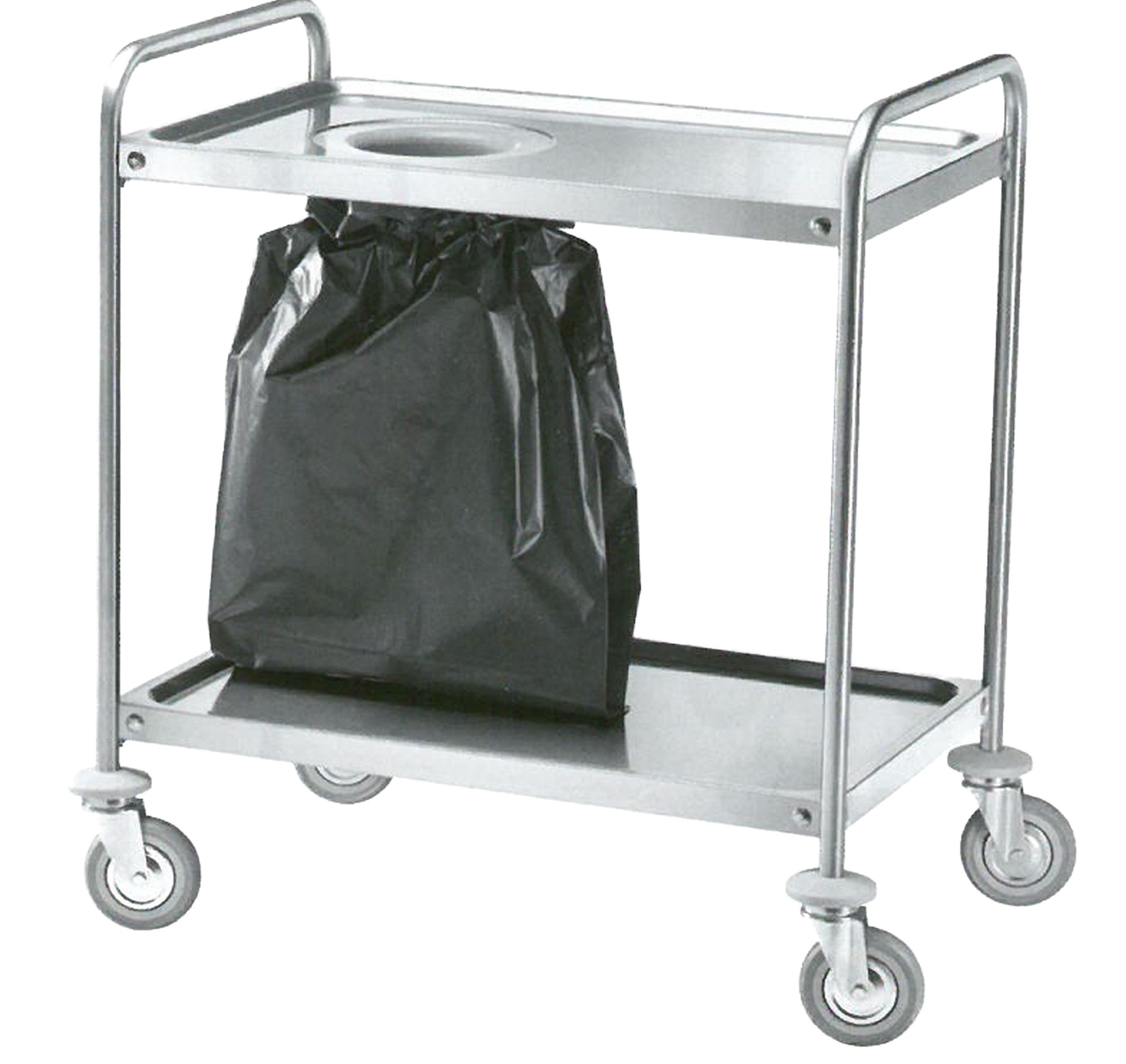 Servicewagen – Edelstahl – gelocht – B 1100 mm x T 600 mm x H 940 mm