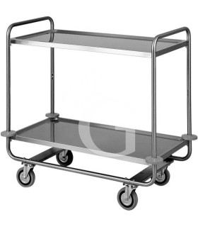 Servierwagen – Edelstahl – 2 Ablagen – B 1100 mm x T 600 mm x H 1000 mm
