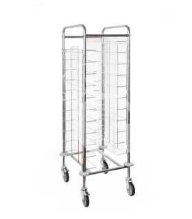 Universal Tablettwagen, 11 Tabletts (395x595 mm), B 520 mm x T 680 mm x H 1660 mm