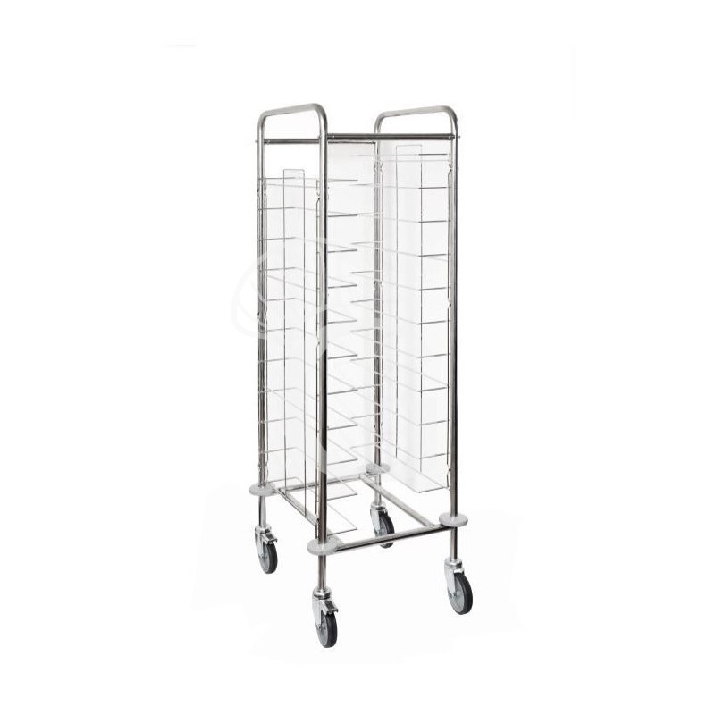 Universal Tablettwagen, 11 Tabletts (395x595 mm), B 520 mm x T 680 mm x H 1660 mm
