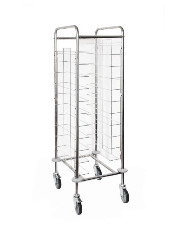 Universal Tablettwagen, 11 Tabletts (395x595 mm), B 520 mm x T 680 mm x H 1660 mm