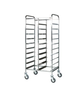 Tablettwagen/Regalwagen, 22 GN 1/1 Tabletts (530 mm x 325 mm), B 815 mm x T 620 mm x H 1525 mm
