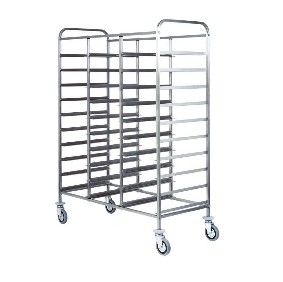 Tablettwagen/Regalwagen, 33 EN Tabletts (maximale Abmessungen: 530 mm x 370 mm), B 1310 mm x T 620 mm x H 1525 mm