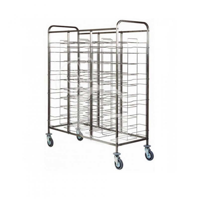 Universal Tablettwagen, 33 Tabletts (maximale Abmessungen: 395 mm x 595 mm) B 1400 mm x T 680 mm x H 1660 mm