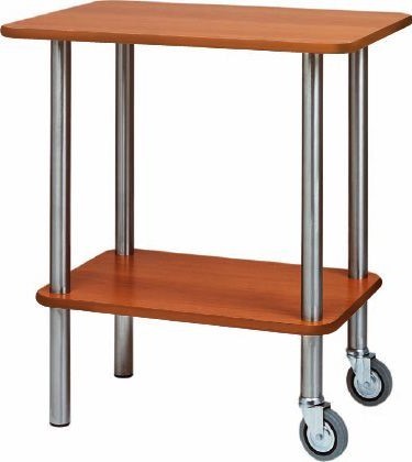 "Gueridon" Servierwagen aus Edelstahl, 2 Rollen, B 700 mm x T 500 mm x H 780 mm