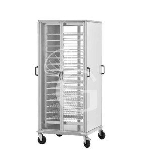 Tellerwagen Schrank, 10 GN 1/1 Gitterroste, B 750 mm x T 780 mm x H 1700 mm