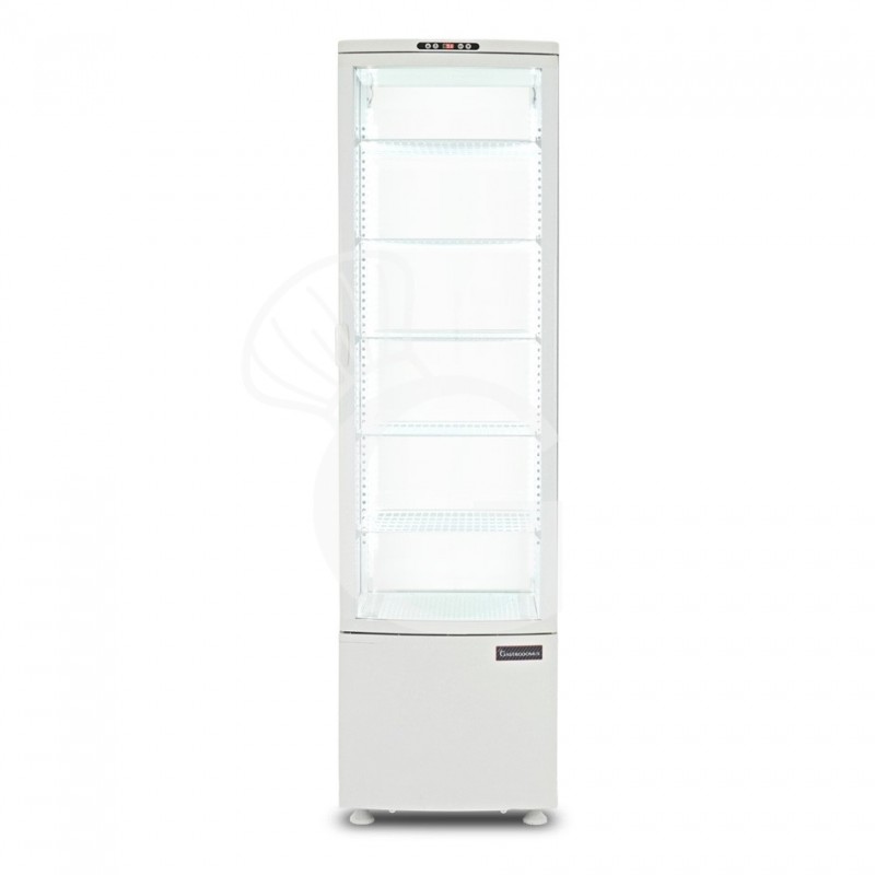 Weiße Getränkekühlvitrine (280 L), 0°C/+ 12°C, Energieklasse B