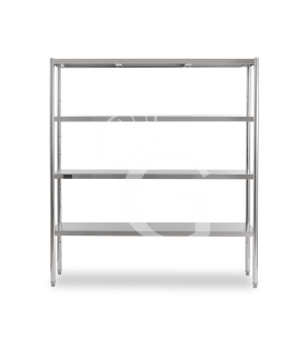 copy of Scaffale in acciaio inox con 4 ripiani, L 2000 x P 600 x H 2000 mm
