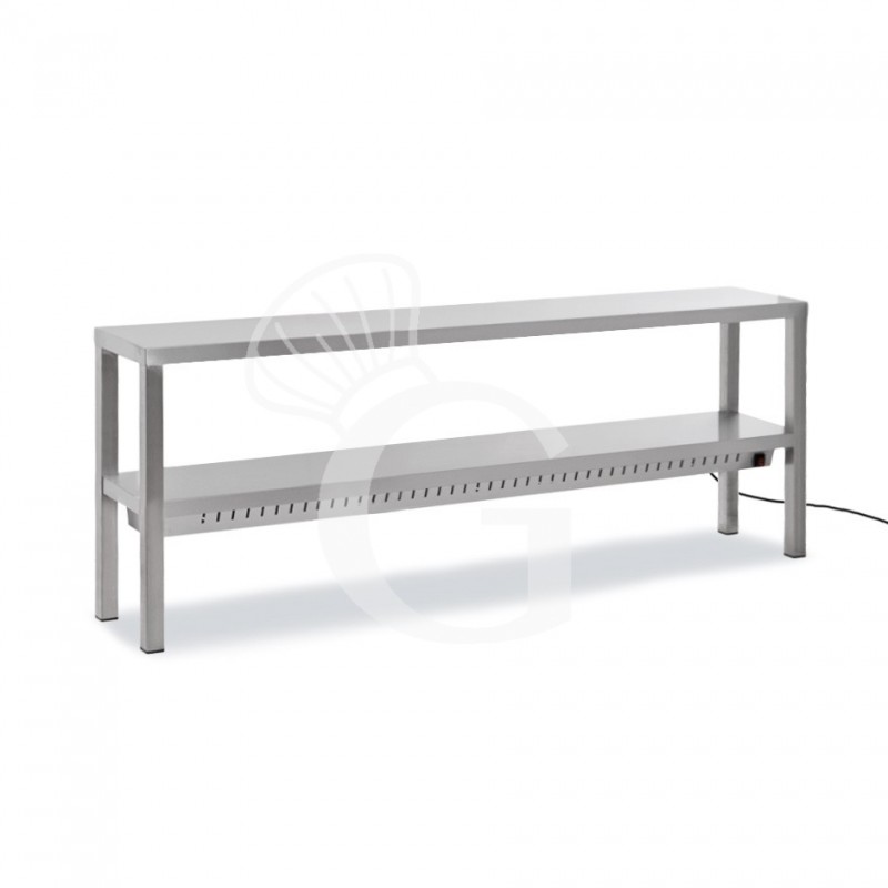 WÄRMEBRÜCKE MIT LAMPEN, 2 ETAGEN B 1400 X T 300 X H 650 MM