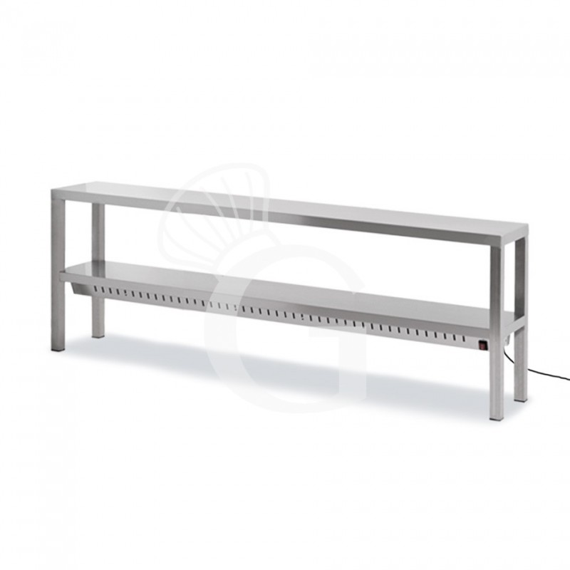 WÄRMEBRÜCKE MIT LAMPEN, 2 ETAGEN B 1200 x T 350 x H 700 mm