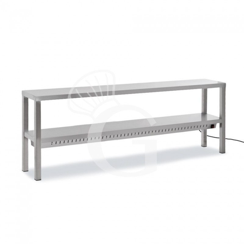 WÄRMEBRÜCKE MIT LAMPEN, 2 ETAGEN B 1200 x T 350 x H 700 mm
