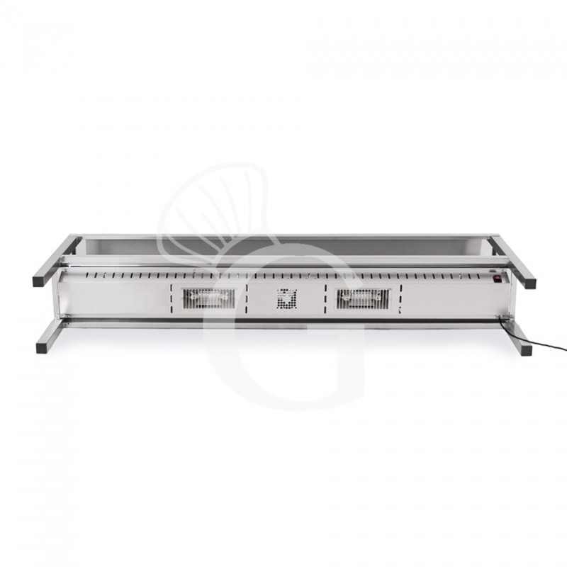 WÄRMEBRÜCKE MIT LAMPEN, 2 ETAGEN B 1200 x T 350 x H 700 mm