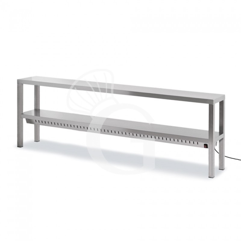 WÄRMEBRÜCKE MIT LAMPEN, 2 ETAGEN B 1800 X T 300 X H 650 MM
