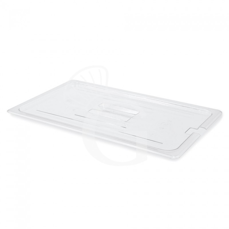 Deckel GN 1/1 mit Loch für Schöpfkelle, Polycarbonat, B 530 mm x T 325 mm
