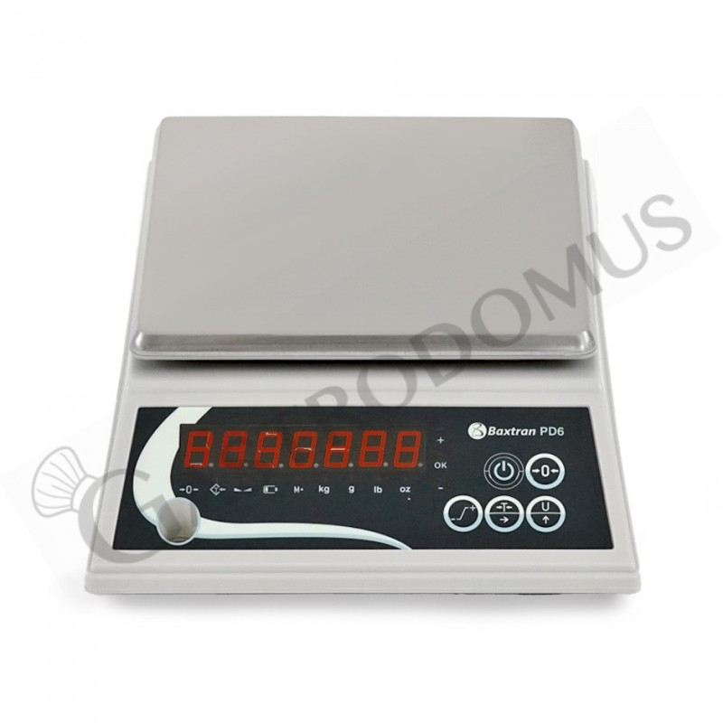 Gastro Waage / Präzisionswaage, aus ABS, LED-Display, Tragkraft 6 kg,  Präzision auf bis zu 1g, B 205 mm x T 250 mm x H 80 mm