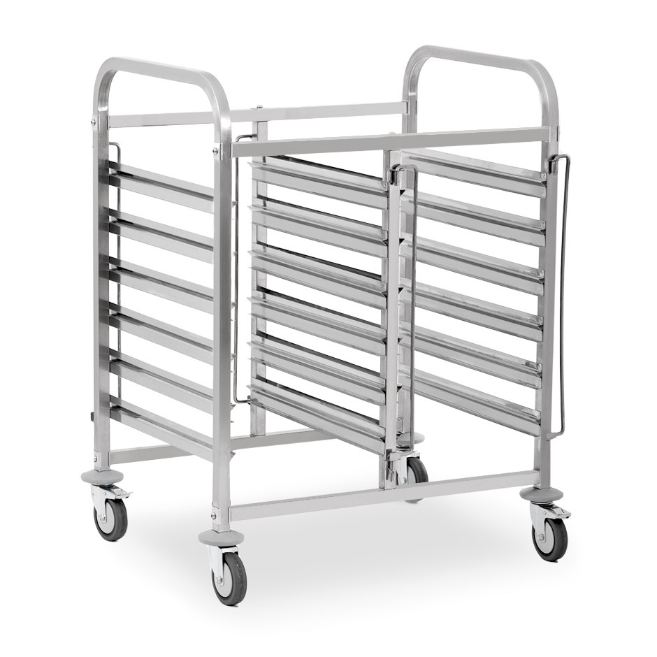 Doppel-Gastronormwagen,  6+6 GN 1/1 Blech, B 750 mm x T 555 mm x H 990 mm