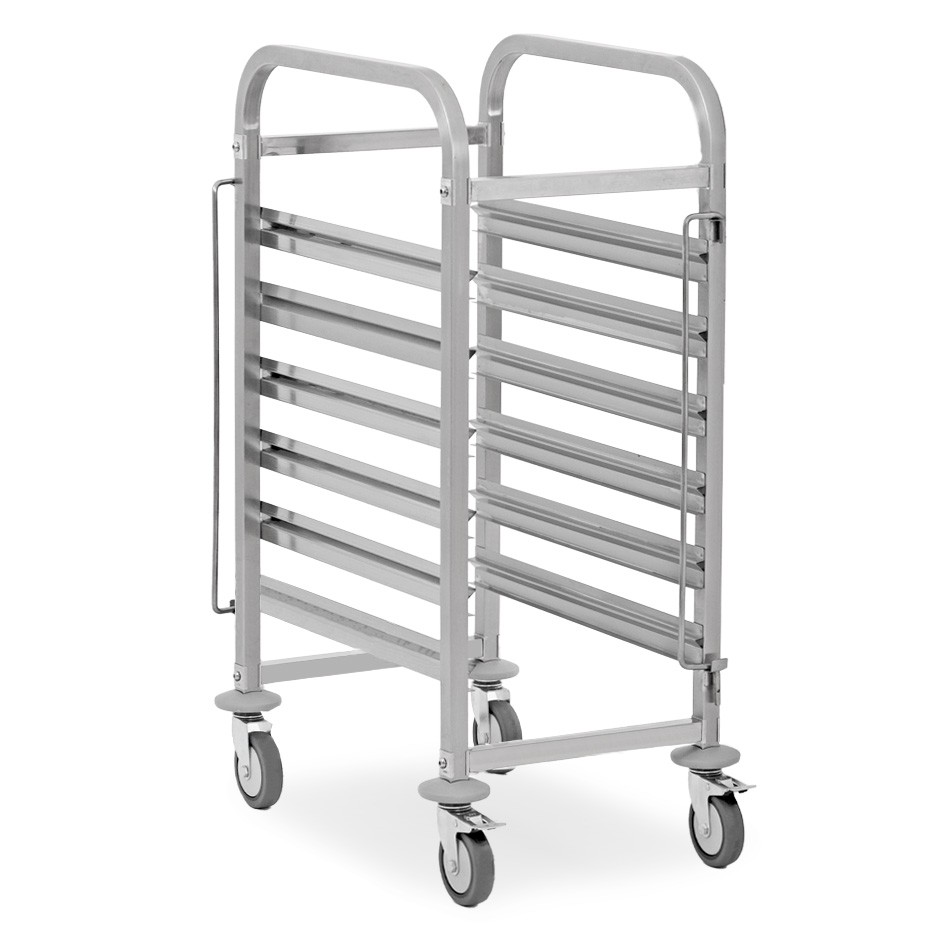 Gastronormwagen,  6 GN 1/1 Blech, B 385 mm x T 550 mm x H 1000 mm