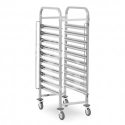 Gastronormwagen, 10 GN 1/1 Bleche, B 385 mm x T 555 mm x H 1290 mm