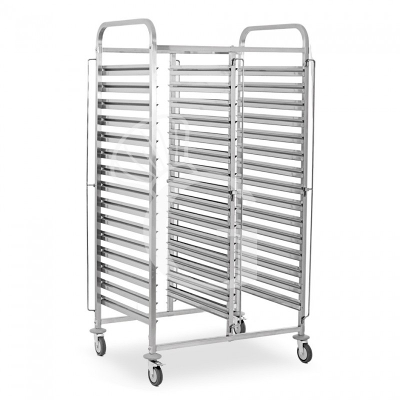 Doppel-Gastronormwagen, 15+15 GN 1/1 Bleche (600x400 mm), L 880 mm x P 630 mm x H 1720 mm Doppel-Gastronormwagen, 15+15 GN 1/1 Bleche (600x400 mm), L 880 mm x P 630 mm x H 1720 mm
