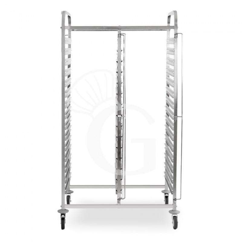 Doppel-Gastronormwagen, 15+15 GN 1/1 Bleche (600x400 mm), L 880 mm x P 630 mm x H 1720 mm