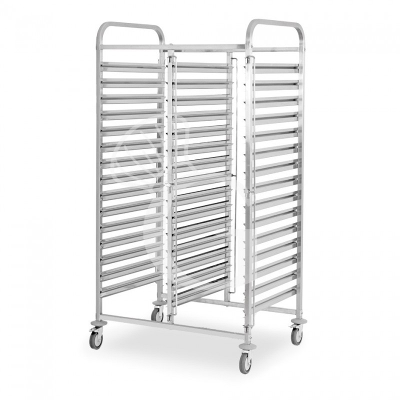 Doppel-Gastronormwagen, 15+15 GN 1/1 Bleche (600x400 mm), L 880 mm x P 630 mm x H 1720 mm