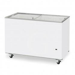 Tiefkühltruhe mit Glasschiebetür, statisch, 400 L, -22°C/-12°C, Energieklasse D