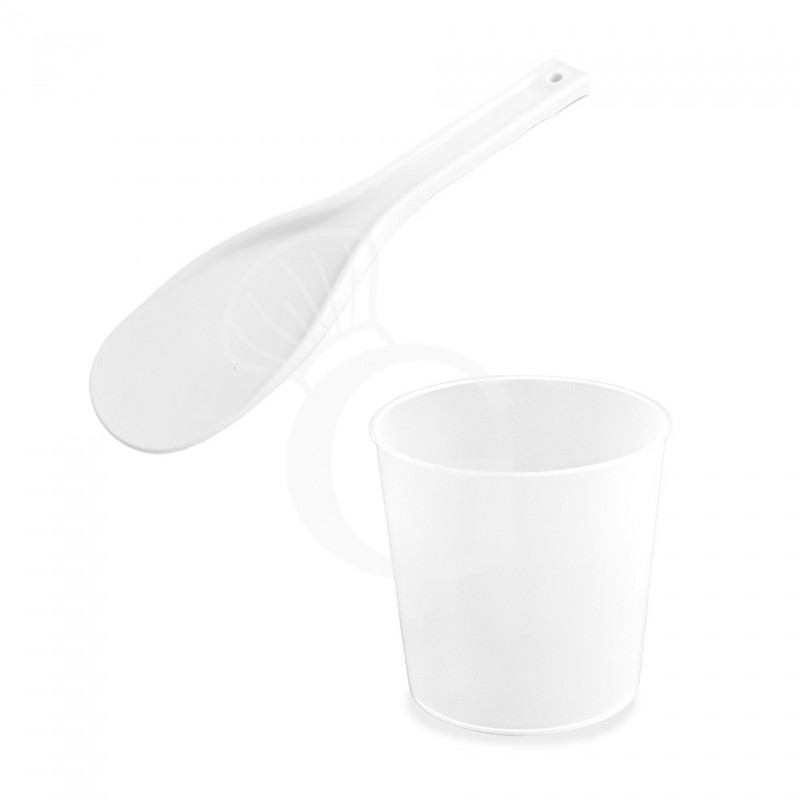 Spachtel, Messbecher