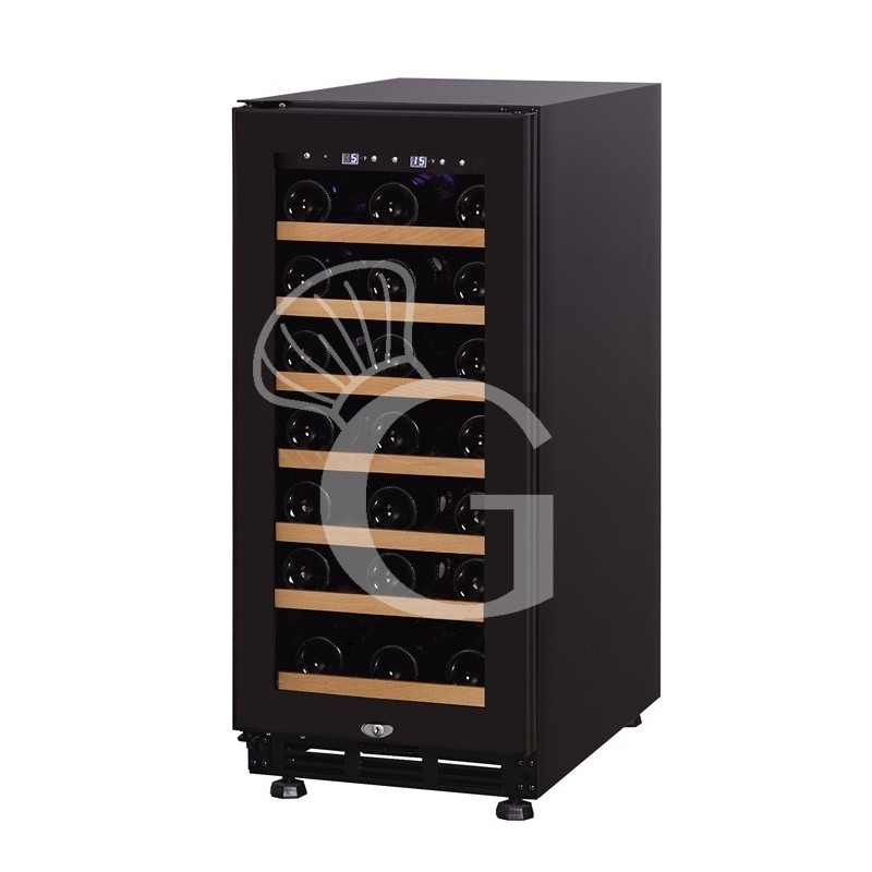 Einbau-Weinkühlschrank, Weinklimaschrank (100 Liter), 7 Fächer, 31 Flaschen, Temperatur +5°C/+22°C