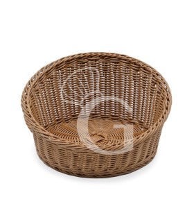 Korb, rund, synthetischer Rattan, braun, Ø 360 mm, H 100/200 mm