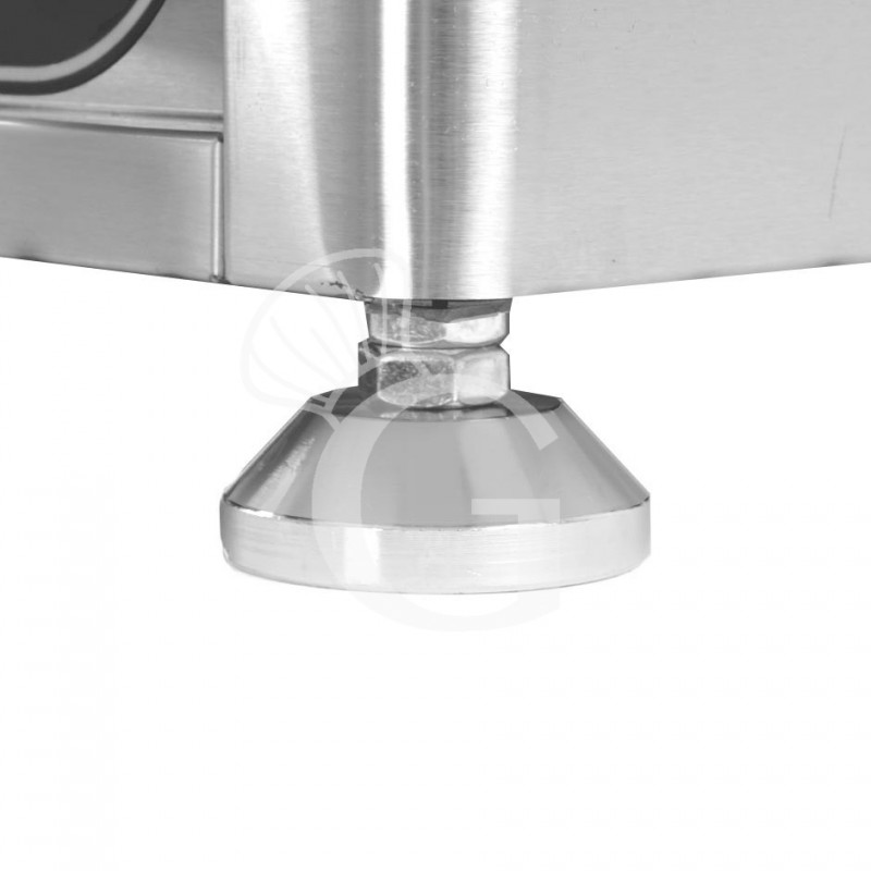 Gas-Bratplatte - Glatt (B 600 mm x T 570 mm x H 320 mm), Tischgerät  - nicht regulierbare Füße