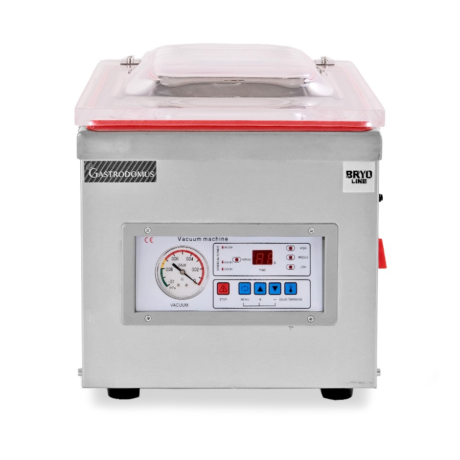 Kammer-Vakuumierer, Edelstahl, Schweißbalken 260 mm, B 510 mm x T 350 mm x H 390 mm