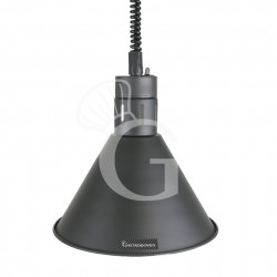 Wärmelampe/Buffetlampe, schwarz, Ø 270 mm, weißes Licht