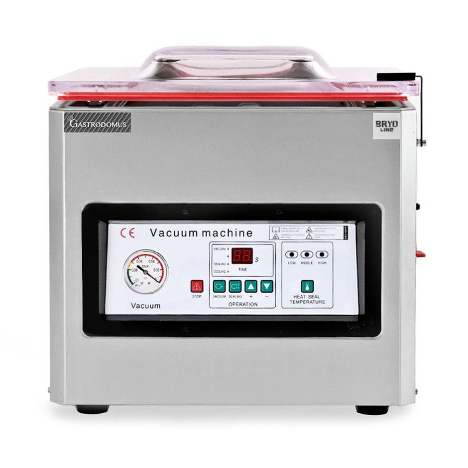 Kammer-Vakuumierer Edelstahl, Schweißbalken 390 mm, B 490 mm x T 540 mm x H 475 mm