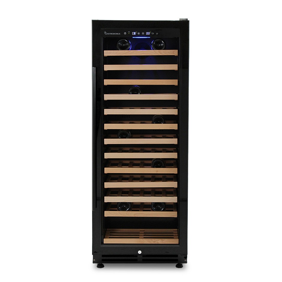 Einbau-Weinkühlschrank (288 L), 1 Kühlzone, 13 Fächer, 81 Flaschen, +5°C/+12°C, Umluftkühlung