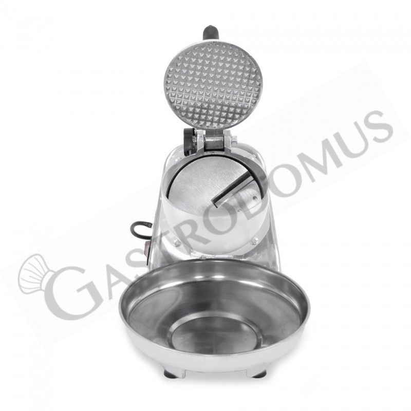 Professioneller Einphasen-Eiscrusher mit einer Kapazität von 65 Kg/h und einer Leistung von 0,3 Kw