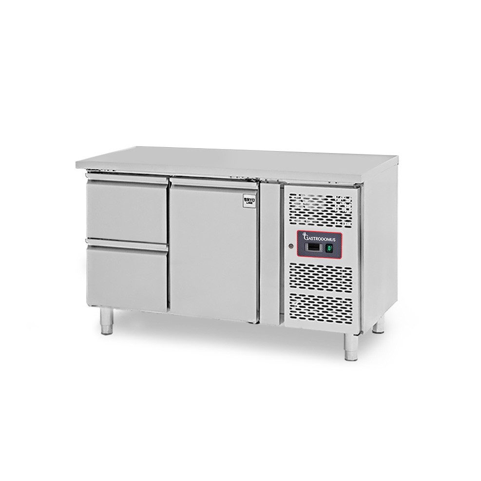 Kühltisch, 1-türig, 2 Schubladen, Tiefe 700 mm, -2°C/+8°C