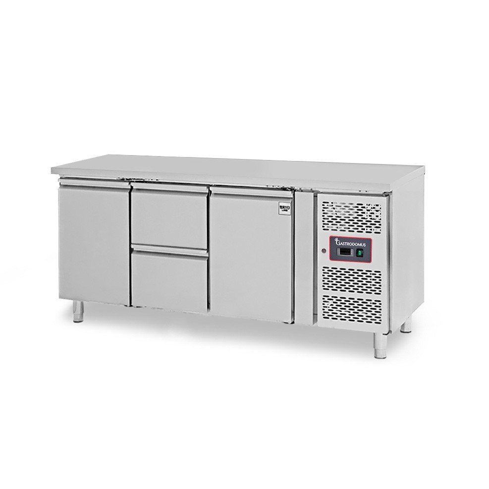 Kühltisch, 2-türig, 2 Schubladen, Tiefe 700 mm, -2°C/+8°C