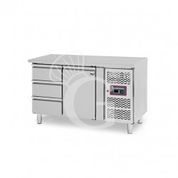 Kühltisch, 1 Tür, 3 Schubladen, Tiefe 700 mm, -2°C/+8°C