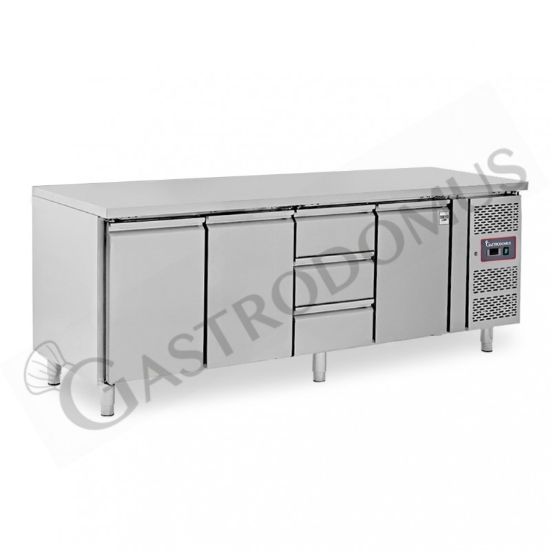 Kühltisch, 3 Türen, 3 Schubladen, Tiefe 700 mm, -2°C/+8°C