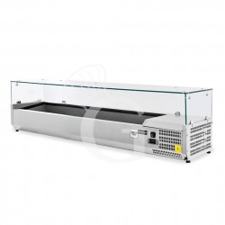 Pizza-Kühlaufsatzvitrine, Länge 1200 mm, für 5 GN1/4 Behälter