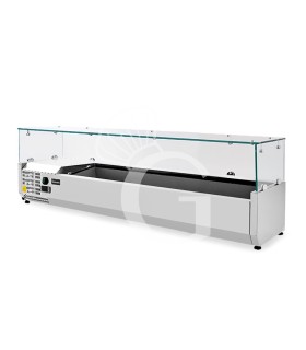 copy of Vetrinetta refrigerata per pizzeria, lunghezza 120 cm, predisposta per 5 bacinelle GN1/4