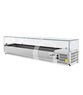 Pizza-Kühlaufsatzvitrine, Länge 1400 mm, für 6 GN1/4 Behälter