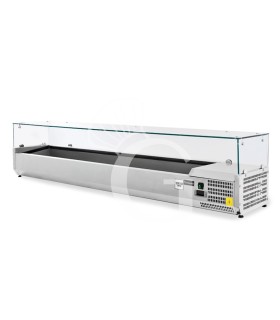 Pizza-Kühlaufsatzvitrine, Länge 2000 mm, für 9 Behälter GN1/3