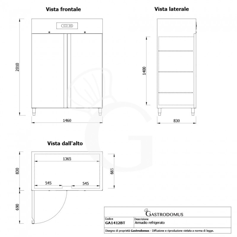 Tiefkühlschrank (1333 L), Umluftkühlung, 2 Türen, -18°C/-22°C, Energieklasse D