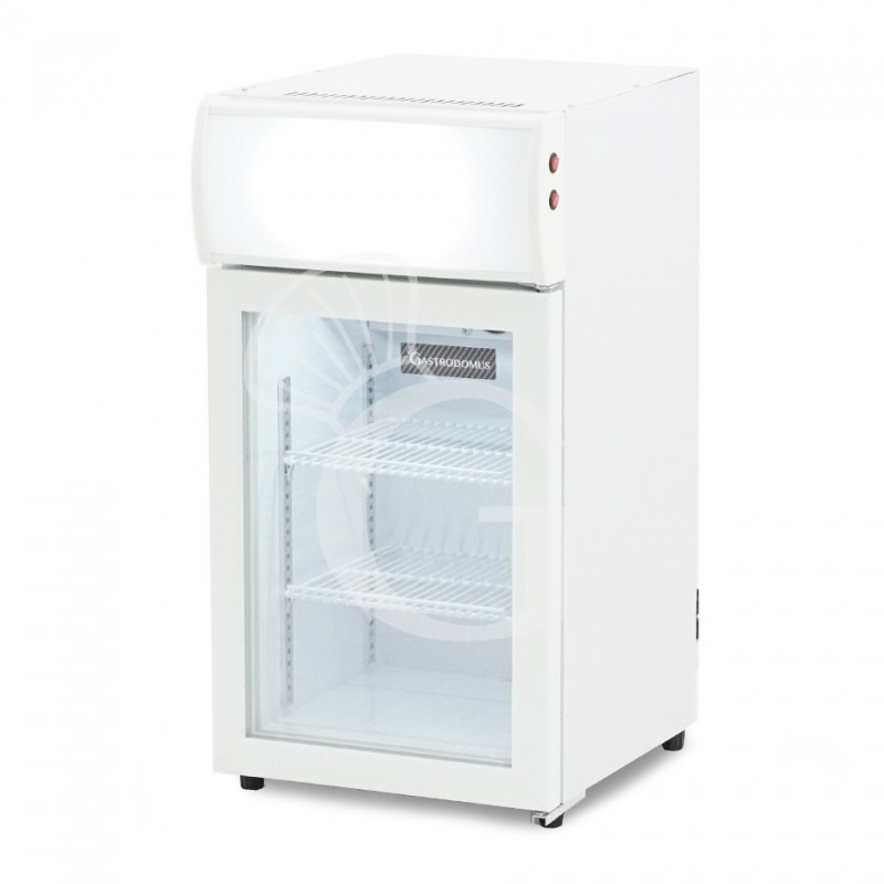Weißer Mini-Getränkekühlschrank (44 L), Umluftkühlung, Temperatur 0°C/+10°C, Flügeltür