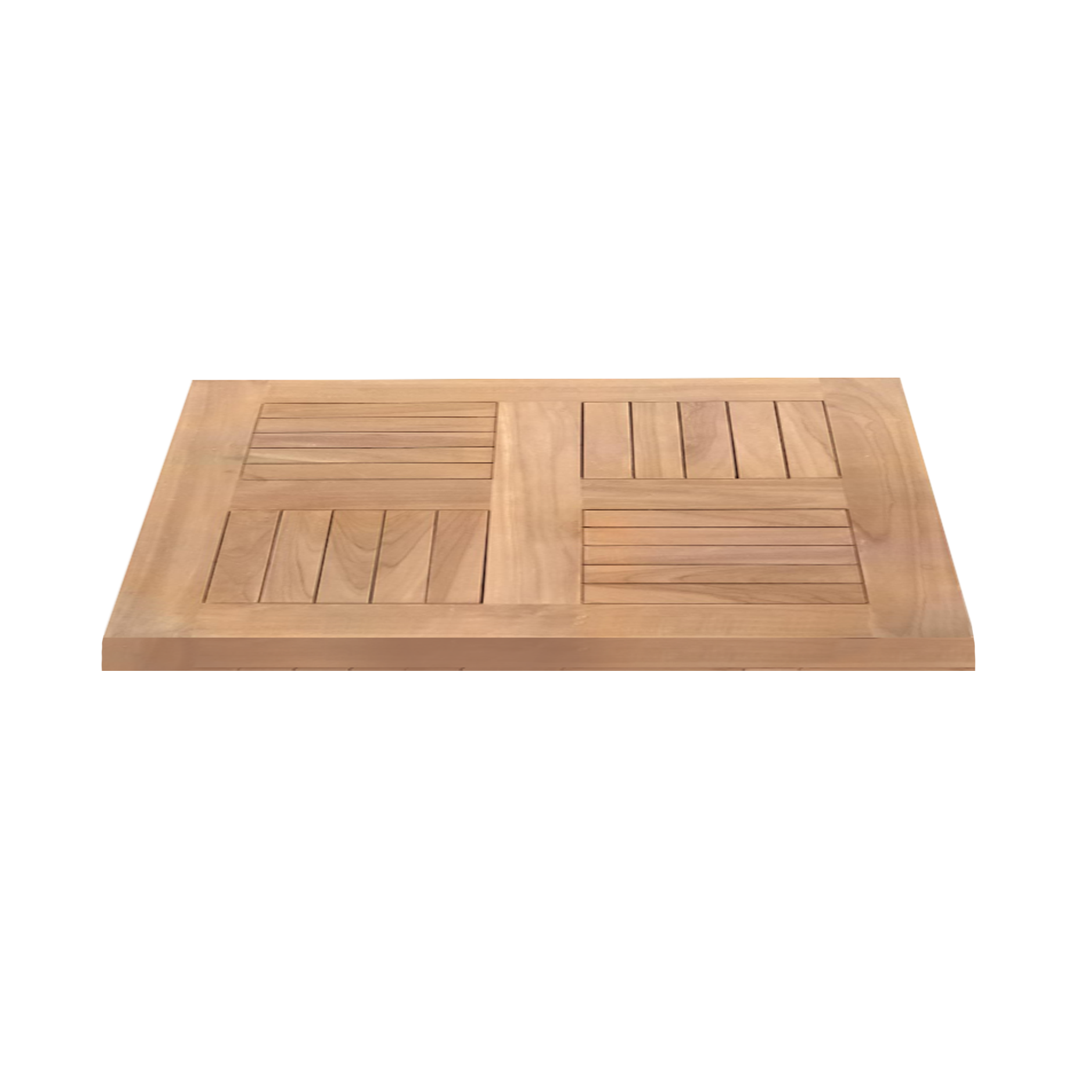 Teakholz - Tischplatte, quadratisch, für den Außenbereich, 600 x 600 mm