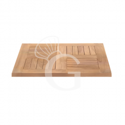 Teakholz - Tischplatte, quadratisch, für den Außenbereich, 700 x 700 mm